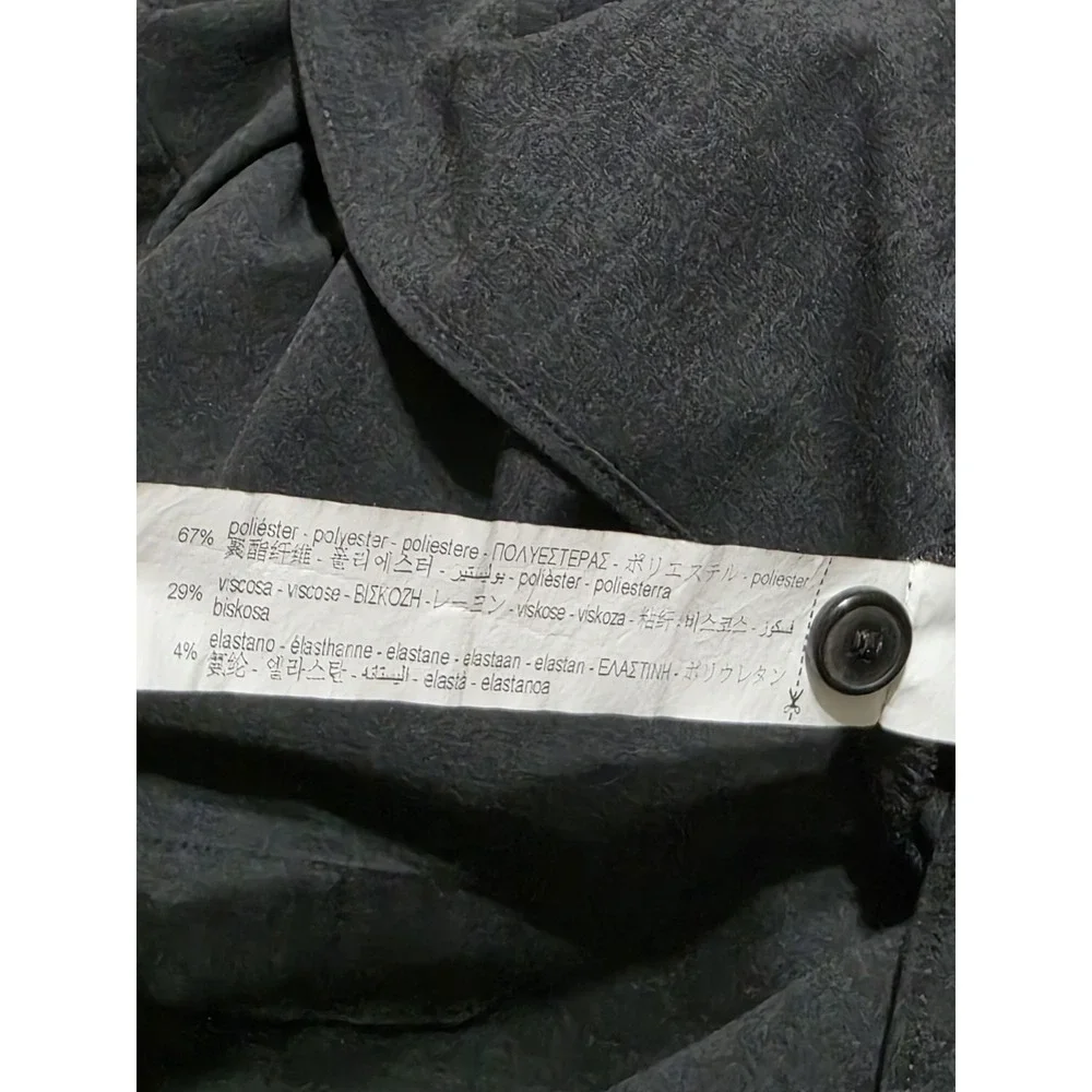 Zara Men's Charcoal Grey Long Sleeve Button-Down Utility Shirt